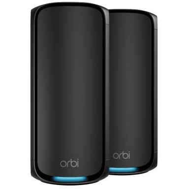 NETGEAR Mesh satelit Orbi 970 Series Quad-Band WiFi 7, Wi-Fi 6, 11530 Mbit/s, 2 kom, crna