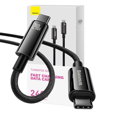 BASEUS Kabel Tungsten Gold, USB-C na USB-C, 240W, 3m 