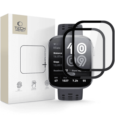 TECH-PROTECT Zaštitno staklo Glass Flex 2x Amazfit Bip 6, crno
