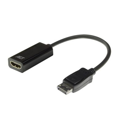 ACT Video adapter AC7555 DisplayPort na HDMI 0,15 m, crni