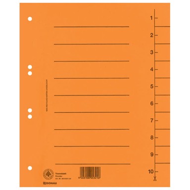 DONAU Kartonska pregrada A4, 250 g, pk100, narančasta