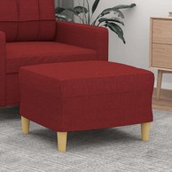 Tabure, 60 x 50 x 41 cm, od tkanine, crvena