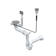 QUADRON Odvod s P20 daljinskim za čelične sudopere s 1 posudom ČELIK