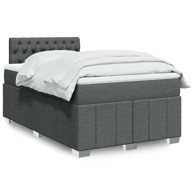 Krevet box spring s madracem tamnosivi 120 x 190 cm tkanina