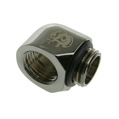 BITSPOWER Adapter 90°, G1/4 inča muški na G1/4 inča ženski, sjajno crni