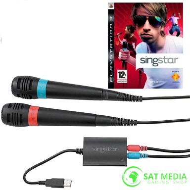 SONY Komplet SingStar SingStore, 2 žična mikrofona USB + DVD s 30 pjesama, za PS2/PS3/PC
