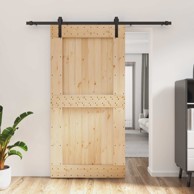 Klizna vrata 100 x 210 cm, prirodno-crna