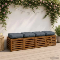 Jastučići za sjedalo Vianen 4 kom 40 x 40 x 12 cm od poliestera, plavi