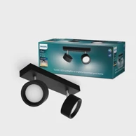 Reflektor, Bracia, 2x5,5W, 2700K, HV, crna