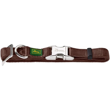 HUNTER Ogrlica za pse Vario Basic Alu-Strong, L, najlon, smeđa