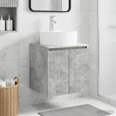Umivaonik s policom, 49,5 x 44,5 x 65 cm, betonska siva