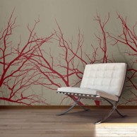 Foto tapeta Red-hot branches 200x154