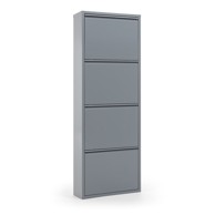 KAVE HOME Sivi metalni cipelar s 4 preklopne ladice Rox