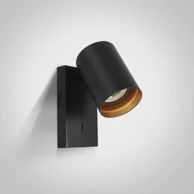 Nadgradni reflektor, DM65105NA/B, GU10, 10W, s prekidačem, crna