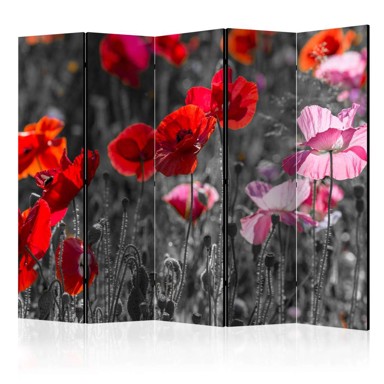 Sobna pregrada u 5 dijelova Red Poppies II 225x172
