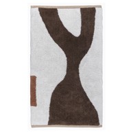 METTE DITMER DENMARK Bijeli/smeđi periv pamučan tepih 50x80 cm Figura