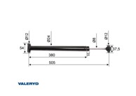 VALERYD Amortizer za naletnu kočnicu AL-KO 161r,161s CC 505mm 4020006