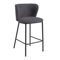 KAVE HOME Tamno siva barska stolica (visine sjedala 65 cm) Ciselia 
