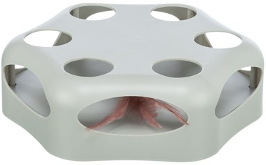 TRIXIE Igračka za mačke Turning Feather, Ø22 cm, siva