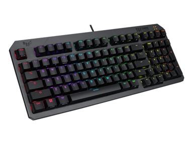 ASUS Gaming tipkovnica TUF Gaming K3 Gen II, RGB, mehanička, optički switch, US/HR layout, crna, USB
