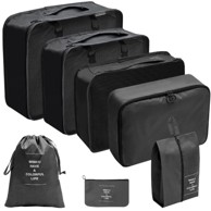 LIVEFY Organizator putni set LuxePack, 7 kom, crno