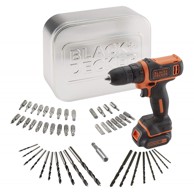 BLACK+DECKER Akumulatorska bušilica-odvijač 10.8V 1.5Ah + set 49 kom