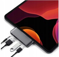 Adapter USB-C hub 4 u 1 s HDMI 4K i audio priključkom za iPad Pro, sivi