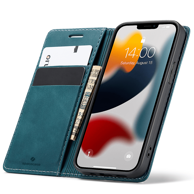 SPACECASE Preklopna maskica novčanik za Apple iPhone 13 mini, plava