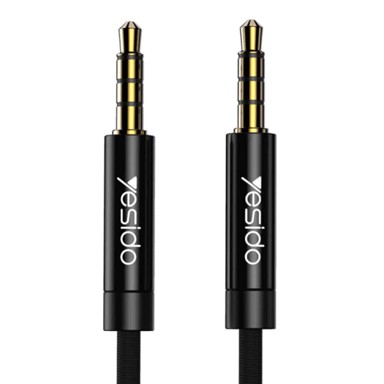 YESIDO Audio kabel YAU15, priključak 3,5 mm na priključak 3,5 mm, 2 m, crni