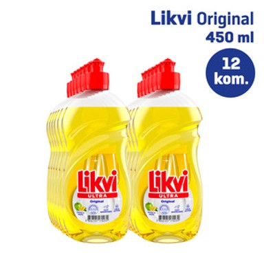 LIKVI Deterdžent za posuđe Ultra Original, 450 ml, 12 kom
