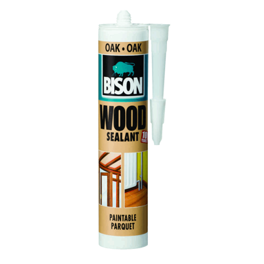 BISON Kit za silikoniranje za drvo HRAST 300ML