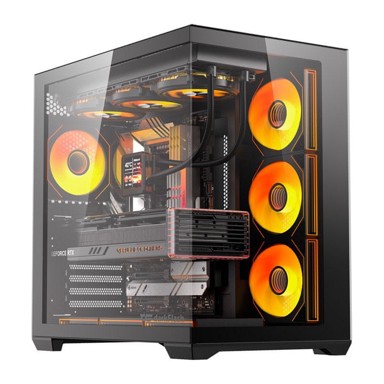 DARKFLASH Kućište računala C280 s 7 ventilatora, crno