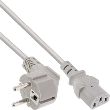 INLINE Kabel za napajanje 16655G, utikač tip E-C13, 5 m, siva