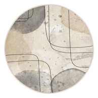 MILA HOME Bež perivi okrugao tepih ø 100 cm Simple Lines 