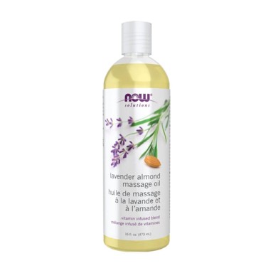 NOW Masažno ulje s lavandom i bademom, 473 ml
