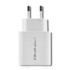 QOLTEC zidni punjač, 18 W, 5–12 V, 1,5–3 A, USB-C PD i USB QC 3.0, bijeli