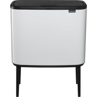 BRABANTIA Koš za smeće Bo bijeli, 11 + 23 L