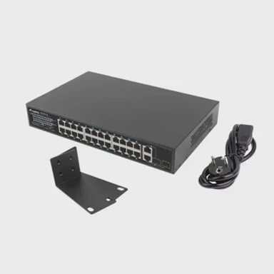 LANBERG Switch RSFE-24P-2C-250, 24x 1G00 Mbps PoE+, 250W