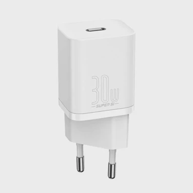 BASEUS Zidni punjač CCSUP-J02/CCCJG30CE, Type C, Super Si Quick Charger IC, PD, 30W, bijeli