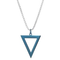 Ogrlica Simple Triangle, plava