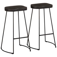 Barski stolci 2 kom crni 45x40x78 cm masivnog drva manga