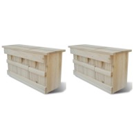 Kućica za vrapce, 2 kom, 44 x 15,5 x 21,5 cm, drvena