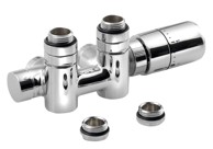 SAPHO Termostatski priključni ventil TWIN COMBI središnji desni, krom