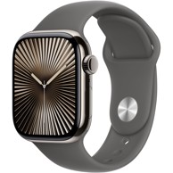 APPLE Pametni sat Watch Series 10 GPS + Cellular 42mm, Natural Titanium Case, Stone Grey Sport Band M/L