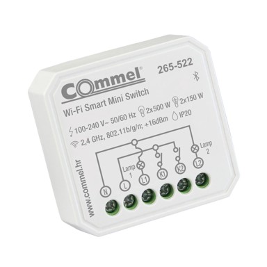 COMMEL Prekidač podžbukni serijski smart Wi-Fi mehanizam
