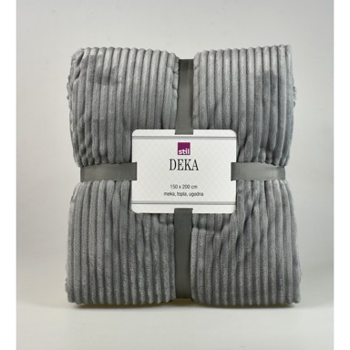 STIL Deka Rib, 150x200 cm, siva