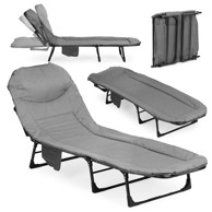 MULTIGARDEN Sklopivi kamping ležaj 200 × 65 cm, crni