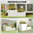 HOMESTAR Povišeni vrtni krevet 3 razine 124x124x56 cm, prirodni