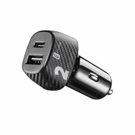 CELLULAR LINE Auto punjač Multipower 2 FAST+, USB-A / USB-C, 32W