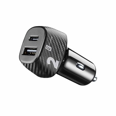 CELLULAR LINE Auto punjač Multipower 2 FAST+, USB-A / USB-C, 32W